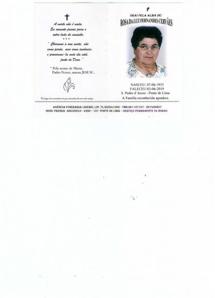 Rosa da Luz Fernandes Cerv&atilde;es