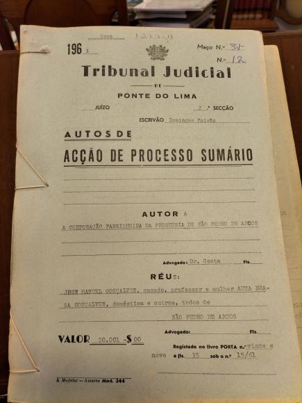 Processo Judicial do Monte do Calv&aacute;rio ou Monte de S. Sebasti&atilde;o