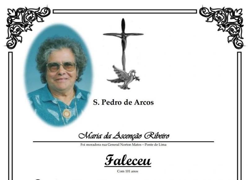 Óbito - Maria da Ascenção Ribeiro