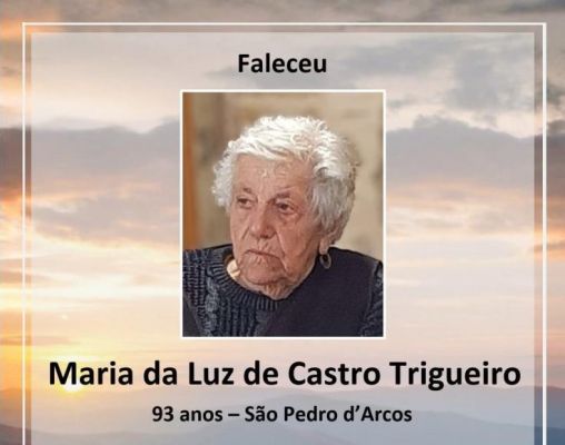&Oacute;bito de Maria da Luz de Castro Trigueiro