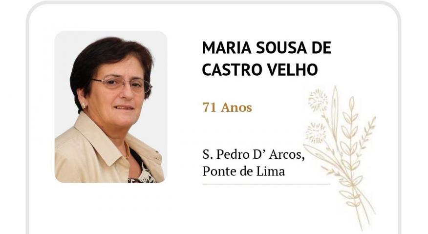 &Oacute;bito - Maria de Sousa Castro Velho