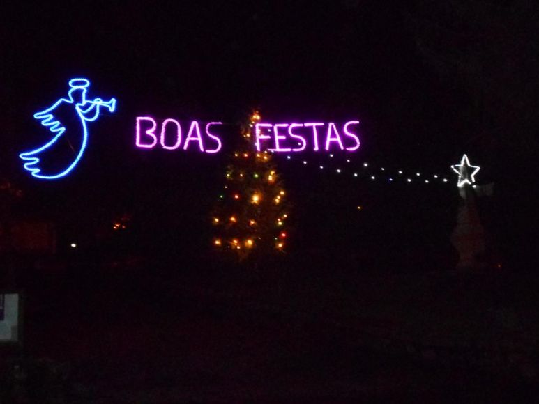 &Aacute;rvore de Natal c/Estrela e Boas Festas